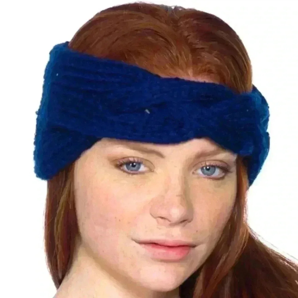 BLUE KNIT HEADBAND